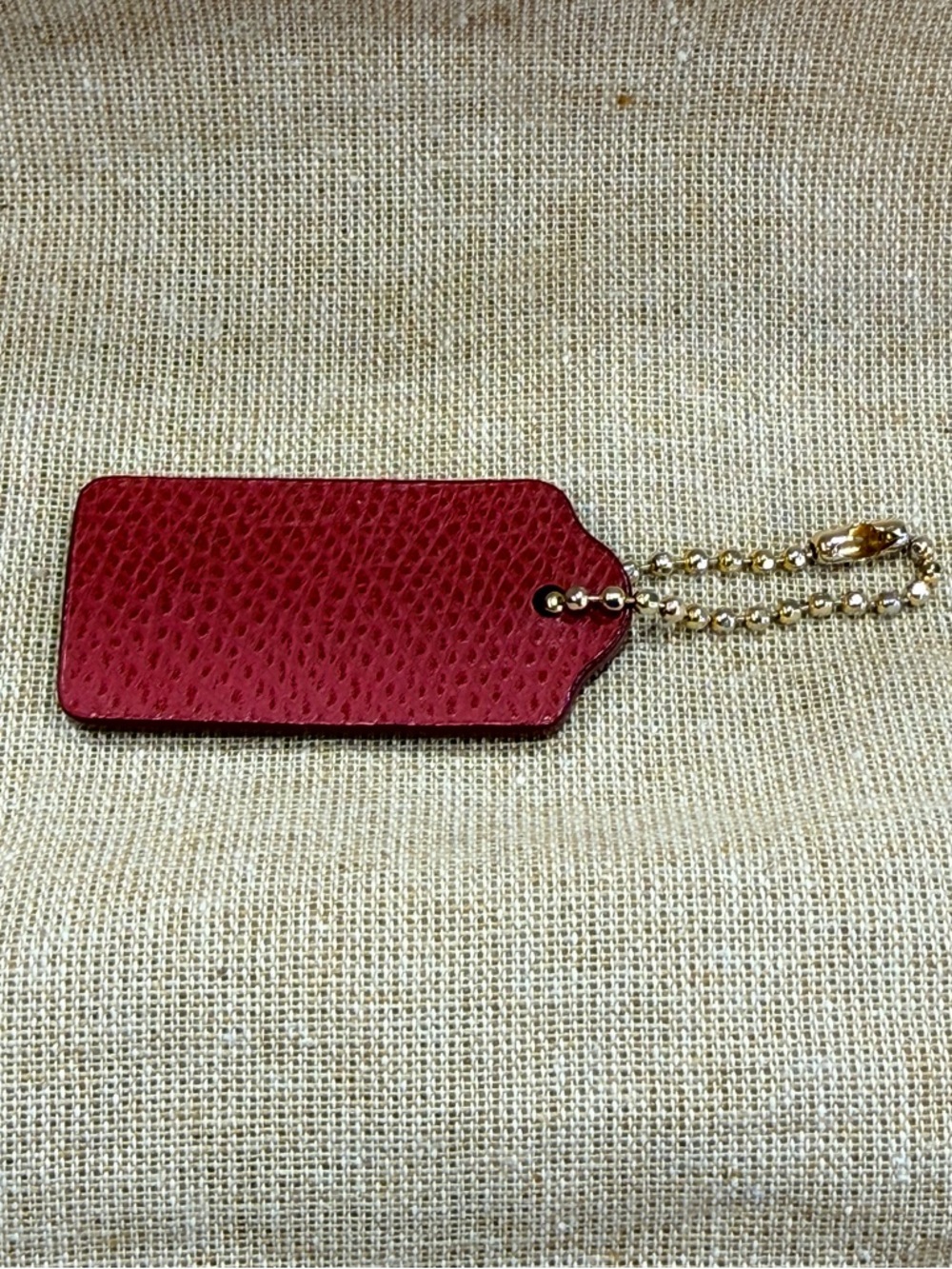 Coach Red Leather hang tag - Picture 2 of 2